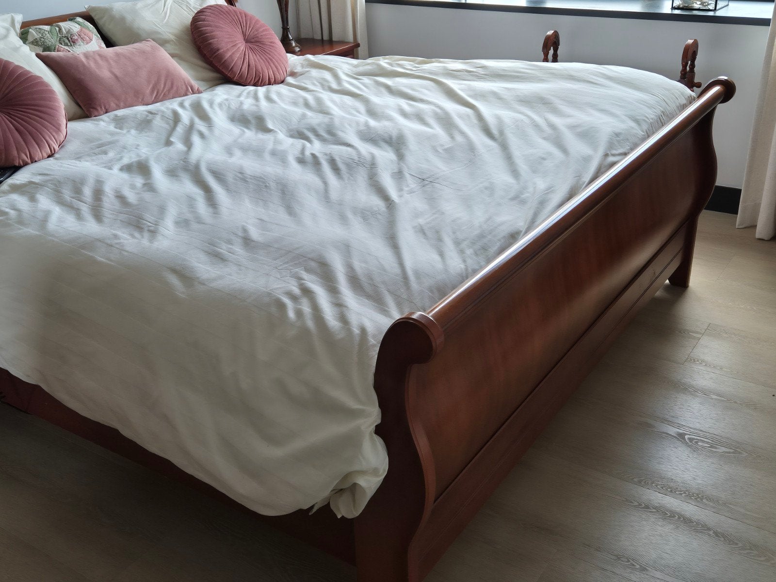 :Complete kersenhouten slaapkamer set, Huis en Inrichting, Ophalen, Zo goed als nieuw, Tweepersoons