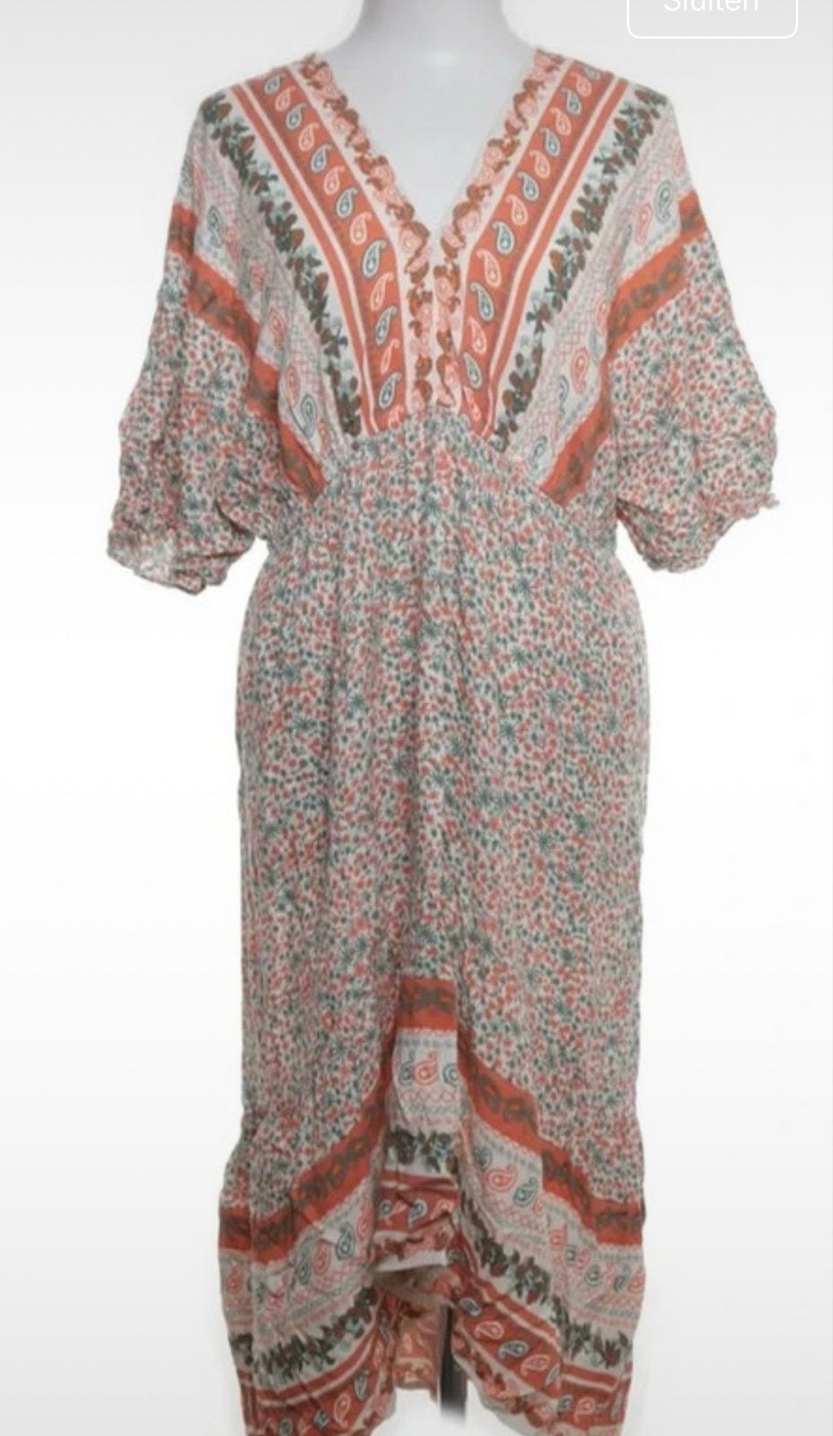 Lange jurk Ibiza boho zomerjurk XXL rainbow, Maat 46/48 (XL) of groter, Zo goed als nieuw, Onder de knie, Meerkleurig