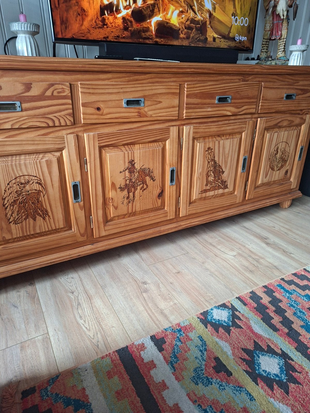dressoir western  grenen, Huis en Inrichting, Ophalen, Gebruikt, 25 tot 50 cm, 200 cm of meer