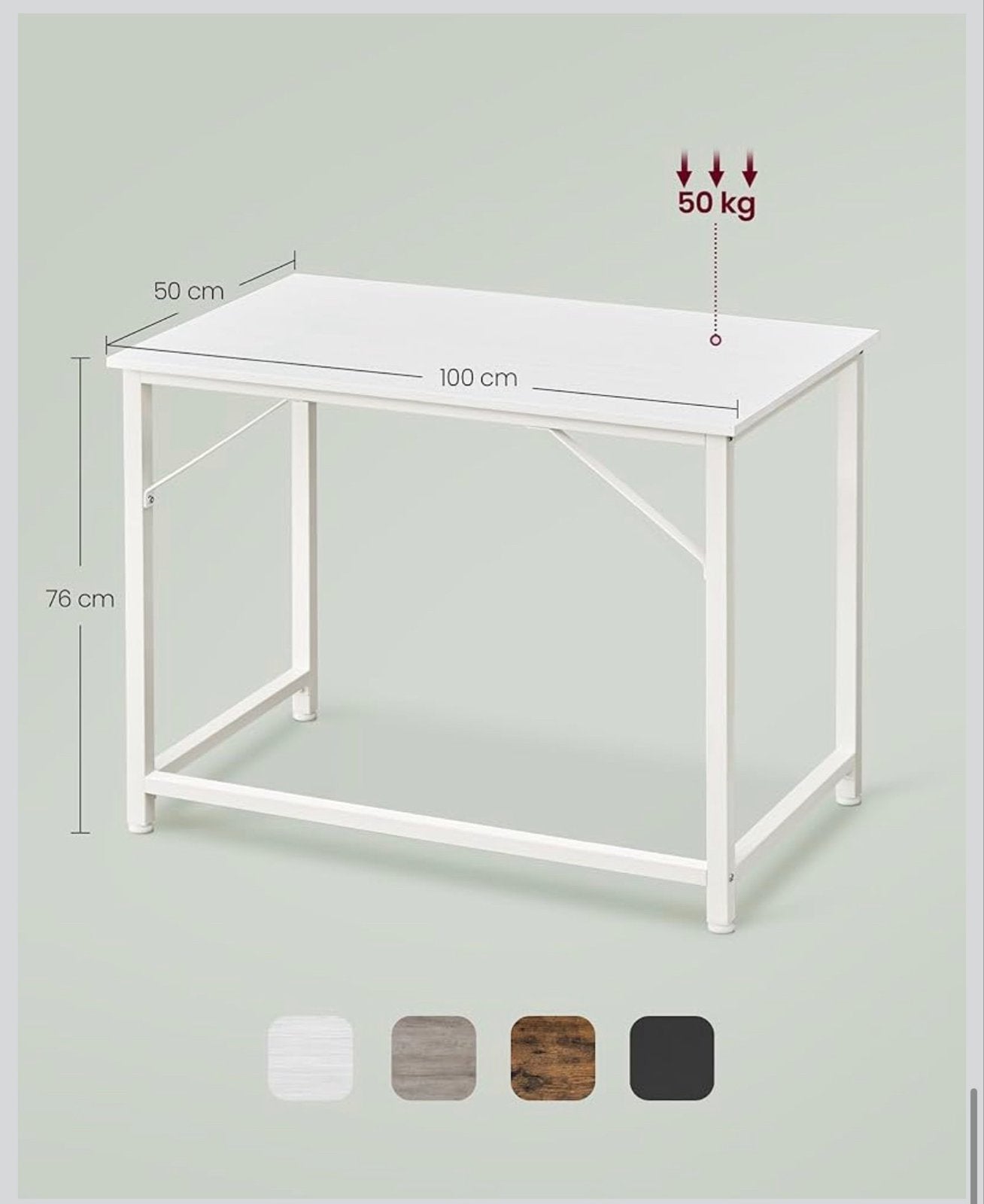 VASAGLE Computerbureau 160x60x76cm, Spaanplaat of MDF, Nieuw, Ophalen of Verzenden, Overige merken