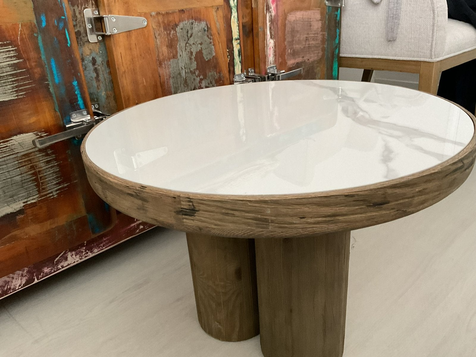 RIVIÈRA MAISON SALONTAFEL SAMPEL, Huis en Inrichting, Tafels | Salontafels, Ophalen, 50 tot 100 cm, Rond, Zo goed als nieuw