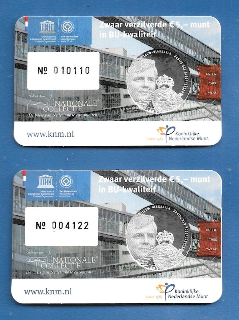 Van Nelle Vijfje 2015 BU-kwaliteit, Postzegels en Munten, Munten | Nederland, Verzenden, Koningin Beatrix, Euro's, Setje