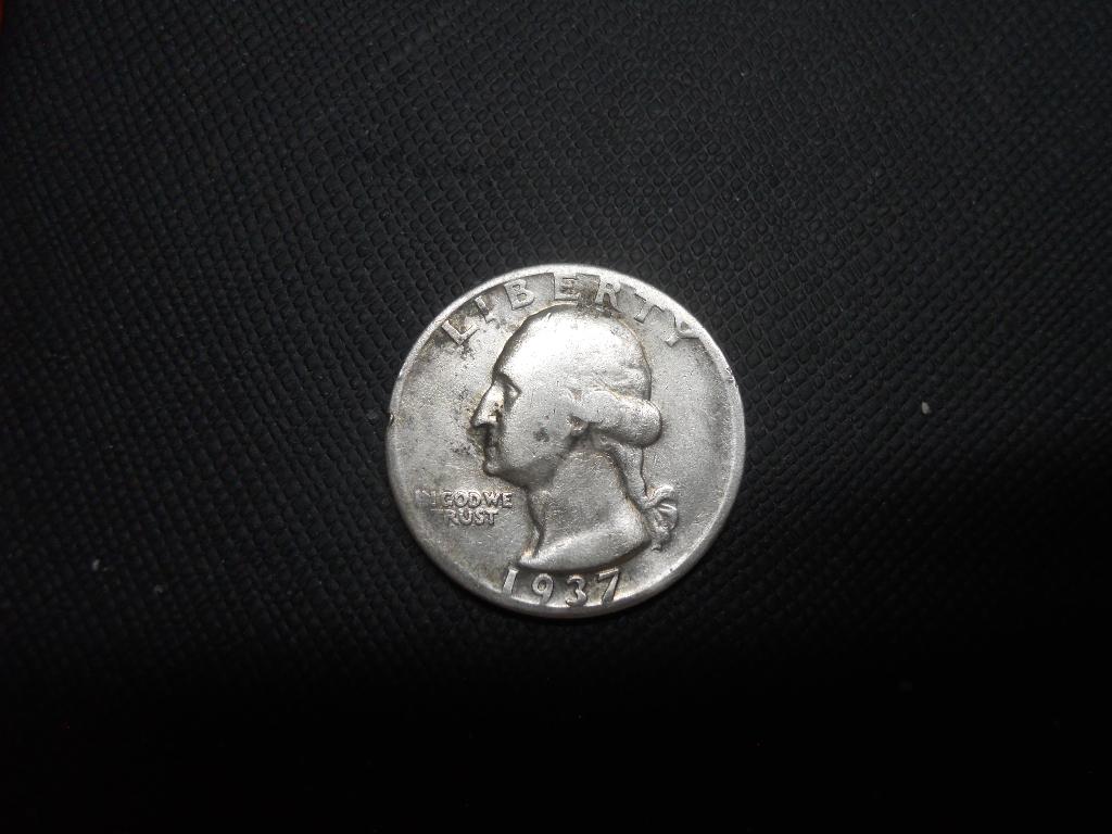 Munt VS Quarter dollar 1937 (good condition), Ophalen of Verzenden, Midden-Amerika, Losse munt, Zilver