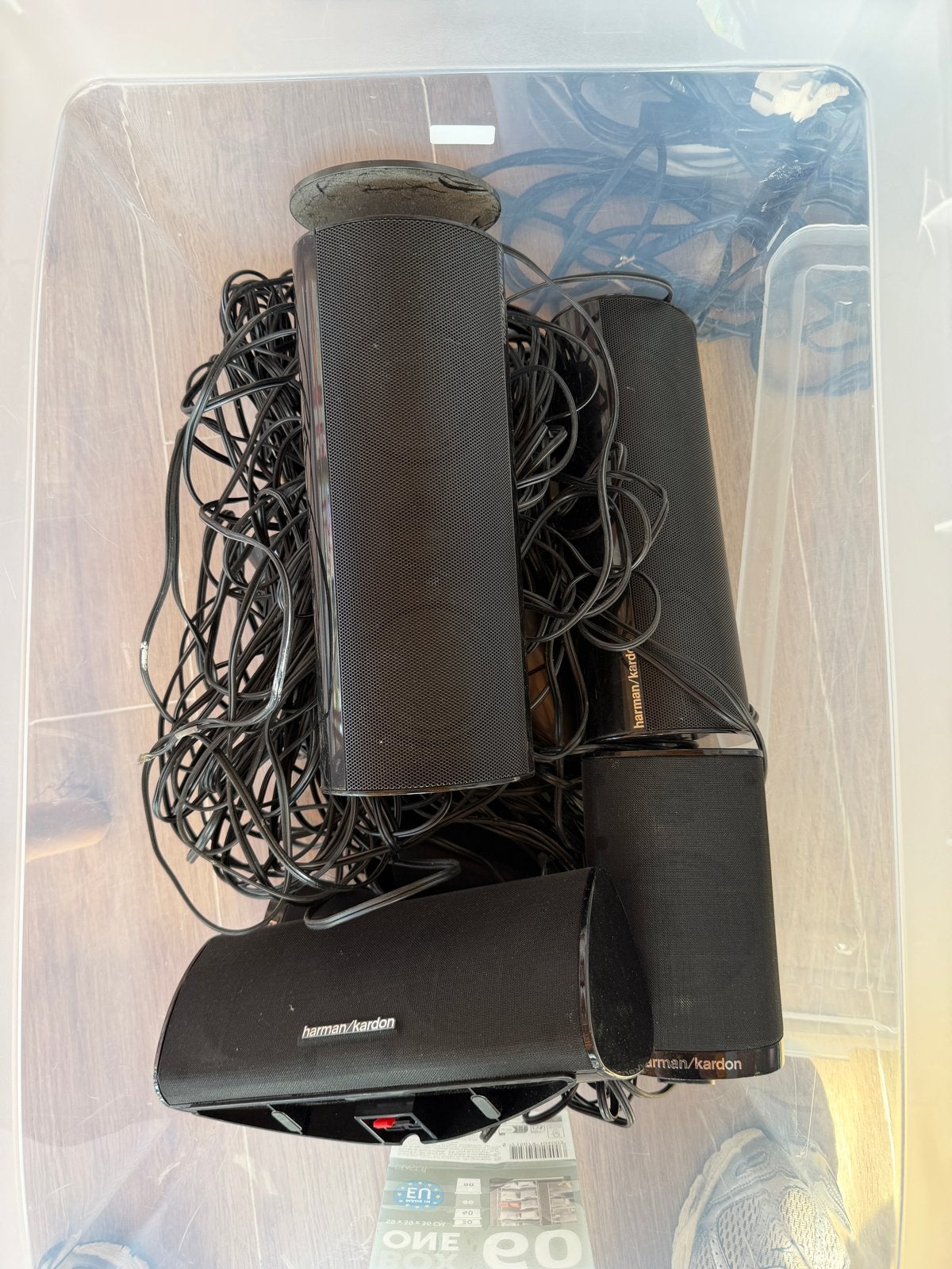 Harman Kardon 5.0 speakerset met 2 versterkers en bedrading, Gebruikt, Losse componenten, Cd-speler, Ophalen