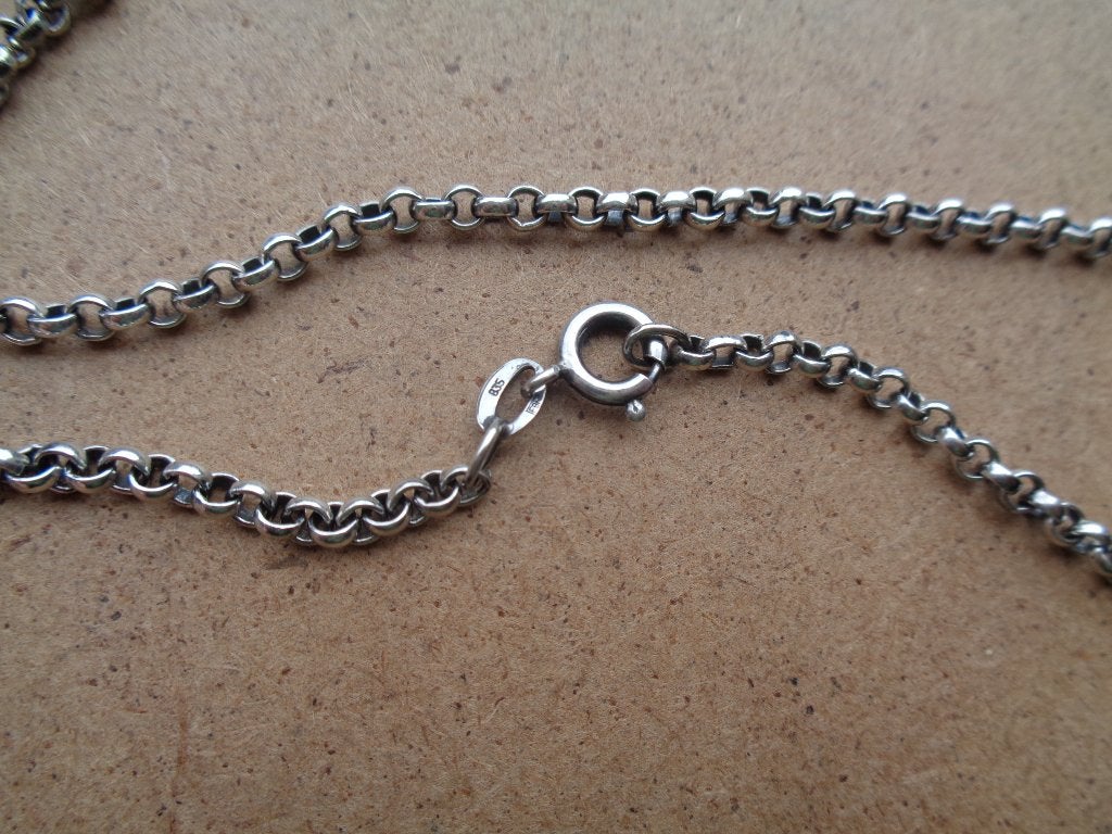 zilveren jasseron ketting [735], Verzenden, Zo goed als nieuw, Zilver, Zilver