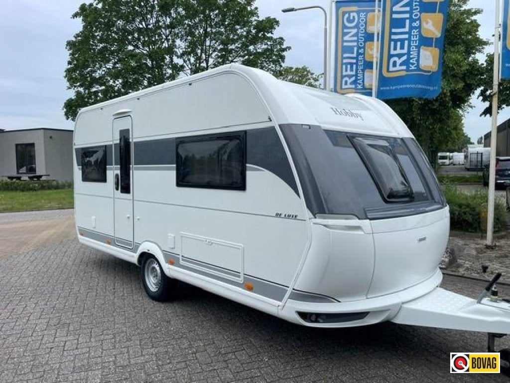 Hobby De Luxe 460 UFE, Caravans en Kamperen, Caravans, Bedrijf, tot en met 4, 1000 - 1250 kg, Rondzit, Hobby, Frans bed, Overige typen