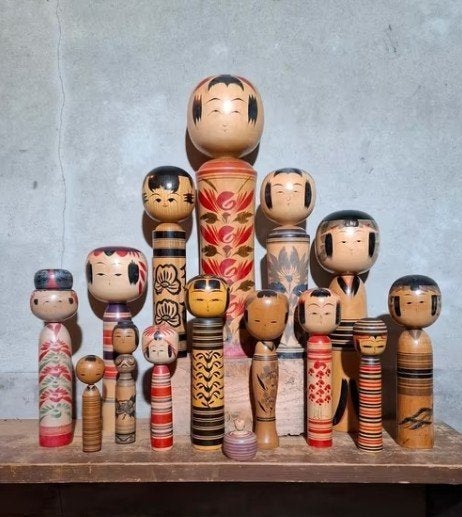 Oude vintage japanse kokeshi pop ejiko, Verzamelen, Gebruikt, T, Ophalen of Verzenden, N