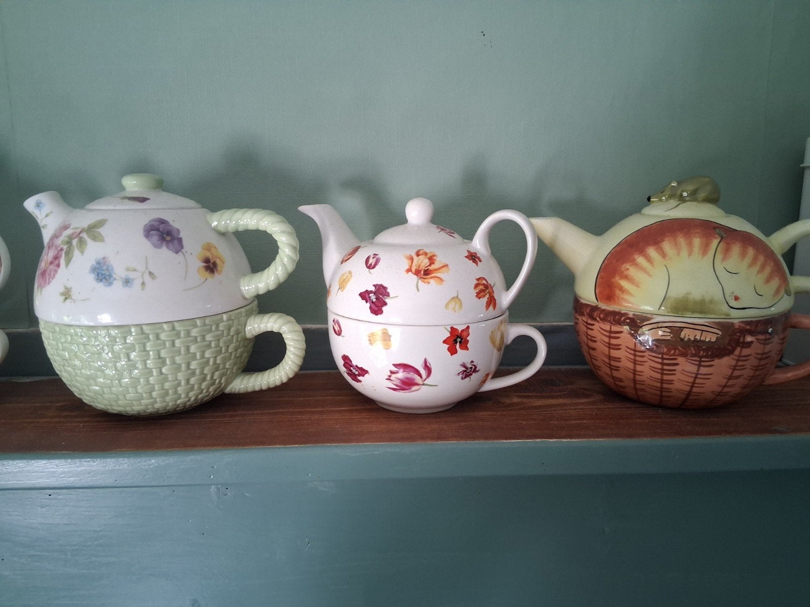 'Tea for One' Theepotjes - Uniek en Decoratief, Huis en Inrichting, Keuken | Servies, Ophalen, Gebruikt, Overige merken, Keramiek