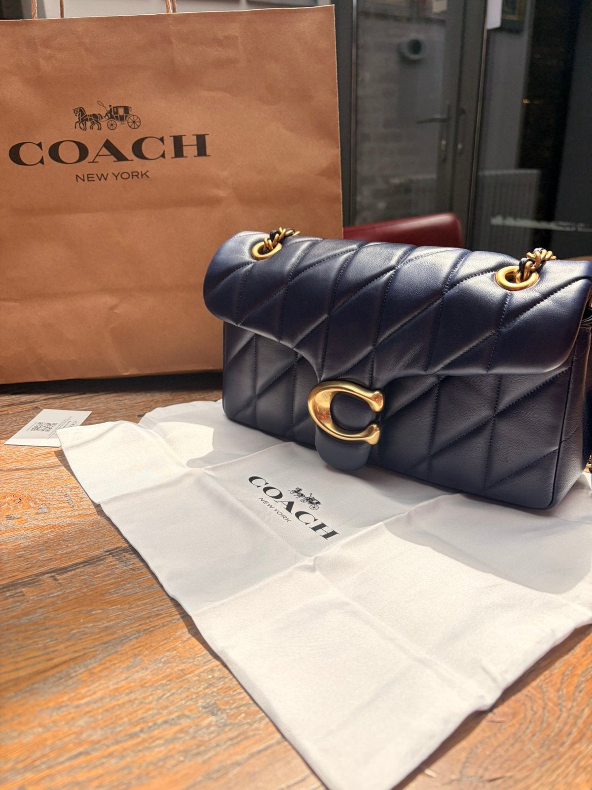 Origineel coach tabby sb 26 dark navy, Ophalen of Verzenden, Nieuw, Blauw, Handtas