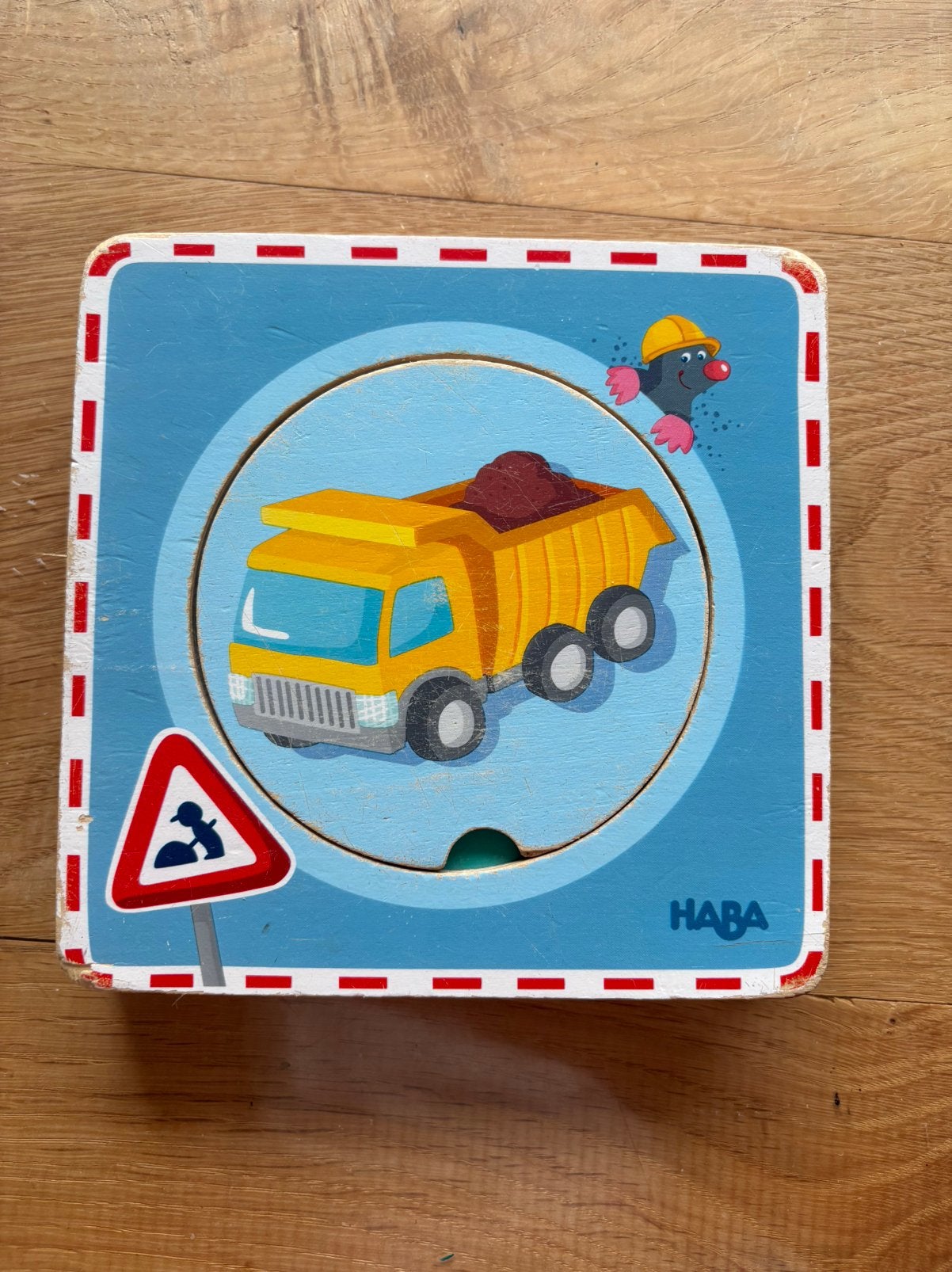 Tangram, houten puzzel, magneet spel, Ophalen of Verzenden, Gebruikt