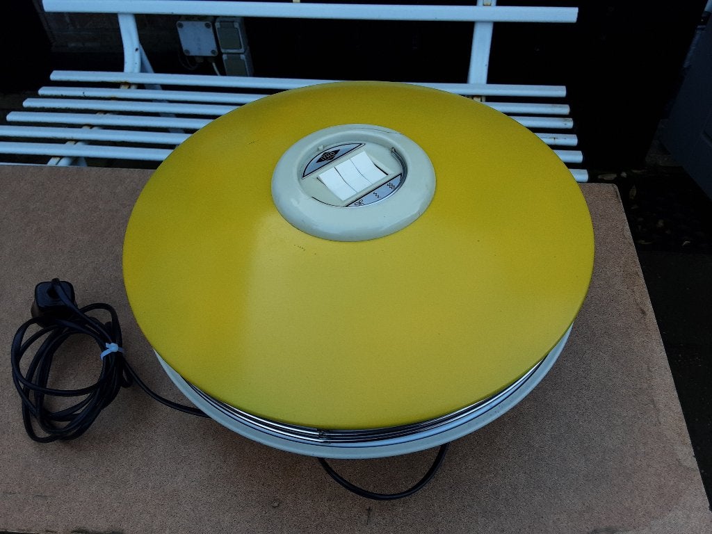 Vintage jaren 70 ufo space  spoetnik itho lamp, Ophalen, Gebruikt, Metaal, Minder dan 50 cm