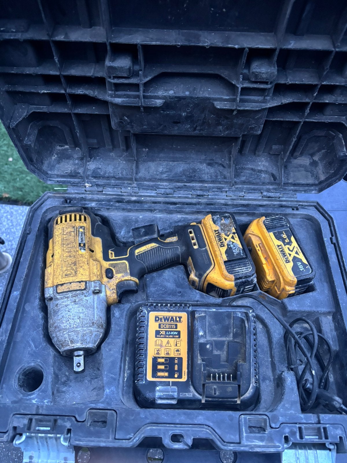 DeWalt DCF899P2 Slagmoersleutel met Accu's en Lader, Doe-het-zelf en Verbouw, Ophalen of Verzenden, Gebruikt