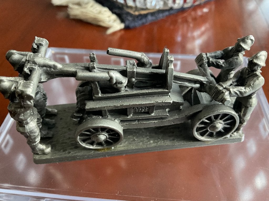 Miniatuur van tin Brandweer Pompwagen in zeer goede staat, Verzenden