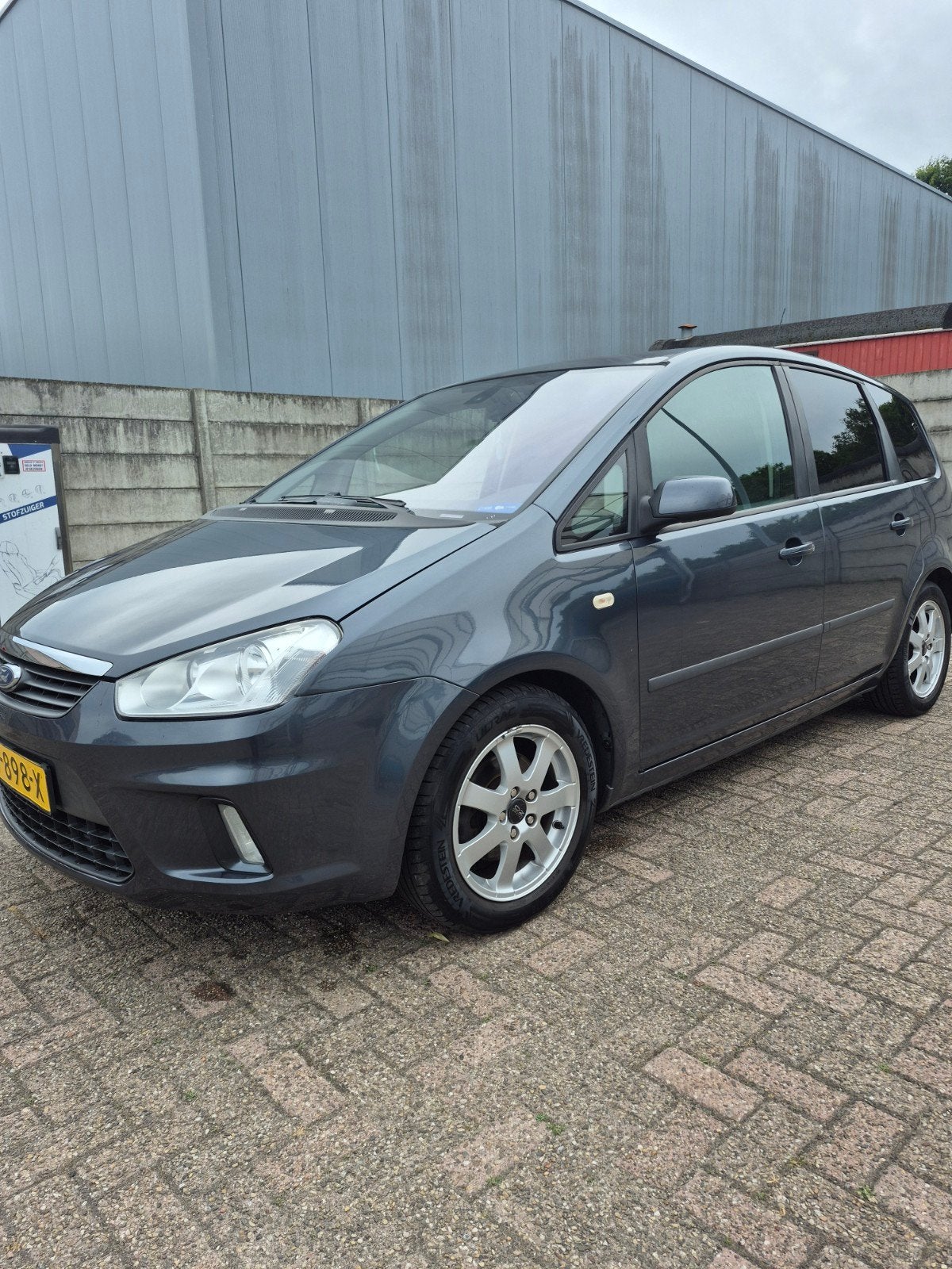 Ford C-Max 1.6 74KW 2009 Grijs, Auto's, Voorwielaandrijving, 1596 cc, 4 cilinders, 100 pk