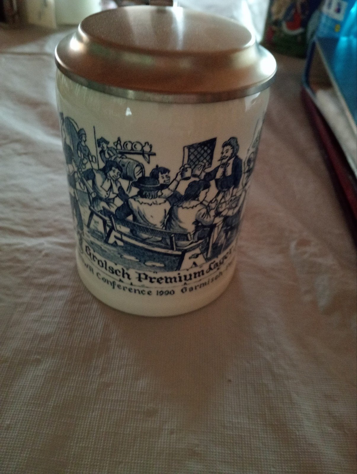 Grolsch bierpul blauw Delfs, Ophalen of Verzenden