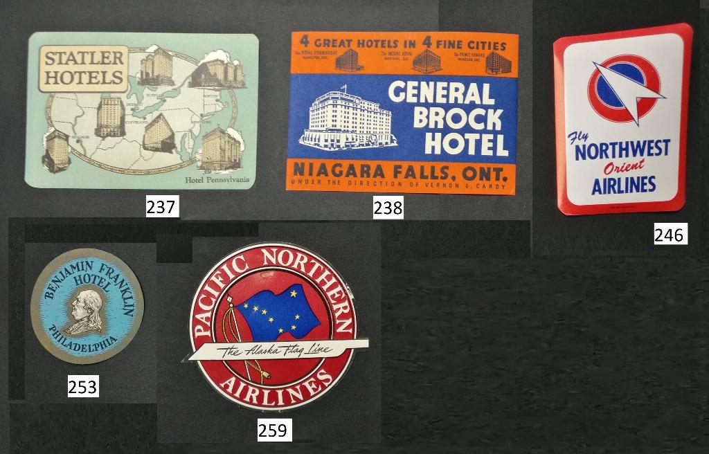 Diverse schitterende bagage (luggage) labels, Ophalen of Verzenden, Gebruikt, Patch, Badge of Embleem