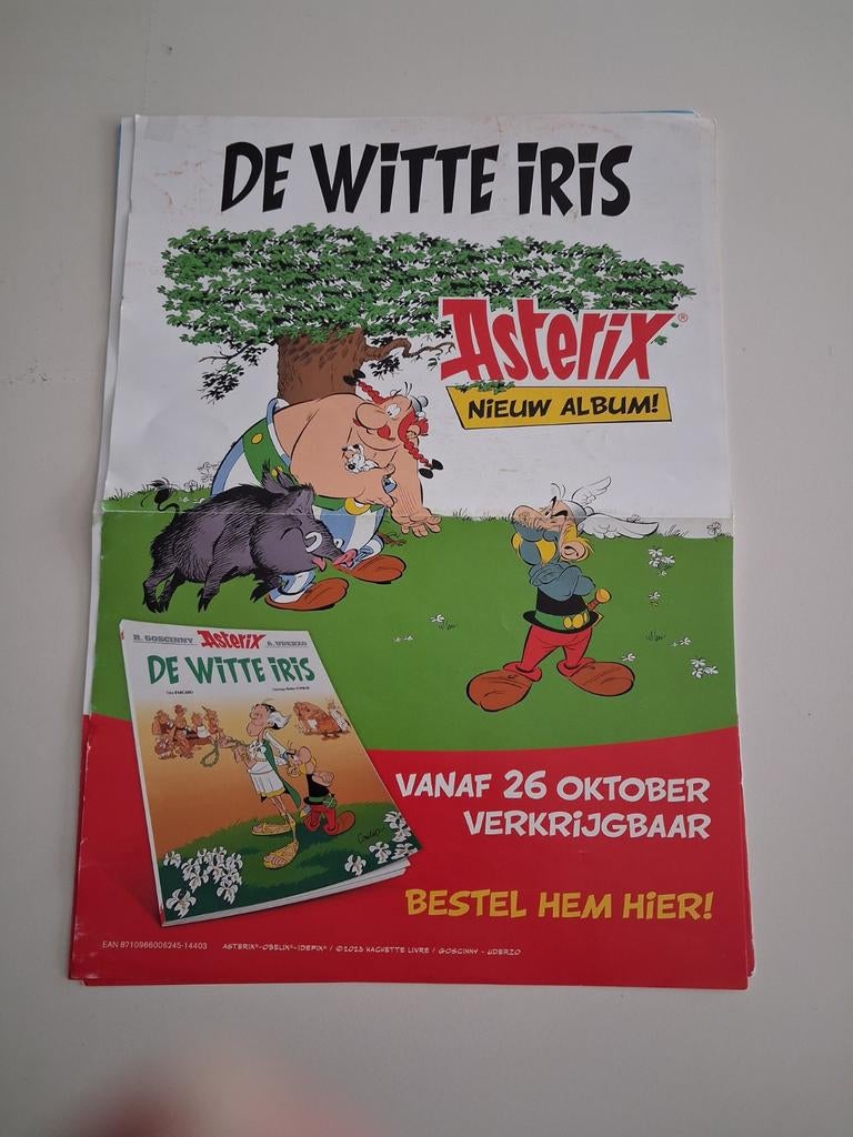 Asterix De Witte Iris poster, Ophalen of Verzenden