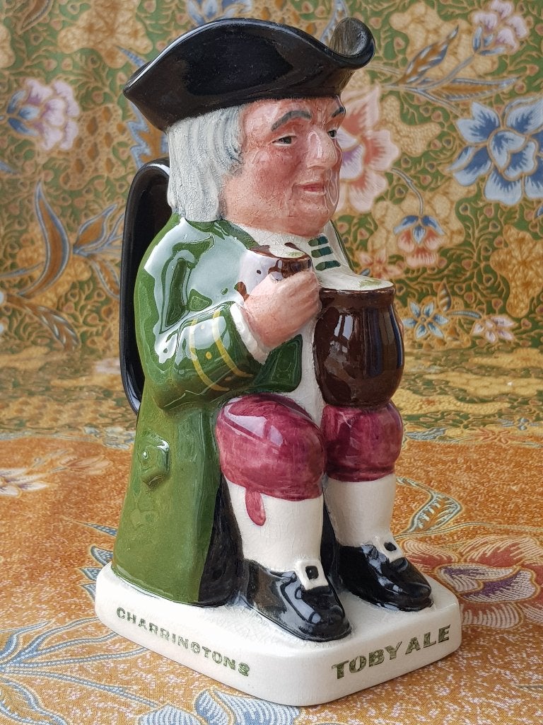 Mooie oude Lancaster Sandland Toby jug uit Engeland 17,8 cm., Antiek en Kunst, Ophalen of Verzenden
