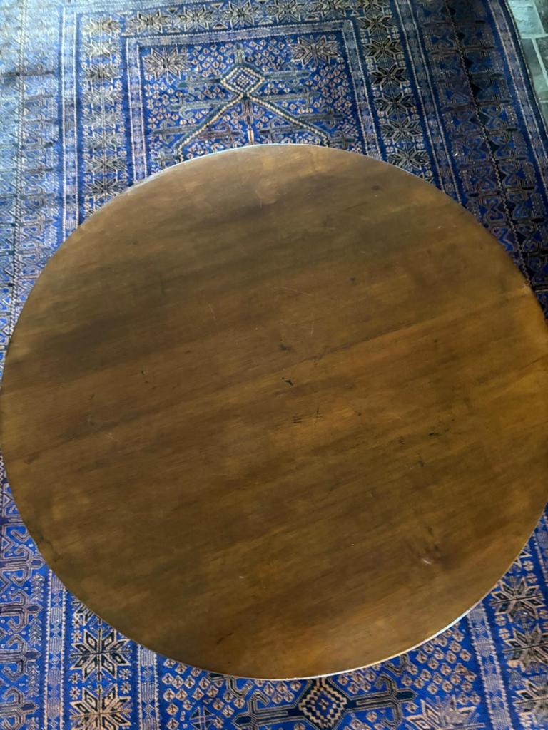 Antieke ronde tafel met centrale poot, Antiek en Kunst, Ophalen