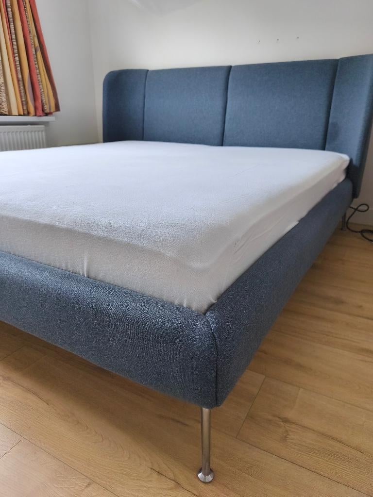 IKEA Tufjord - Gunnared Blauw - 180 x 200 met lattenbodem, Huis en Inrichting, Slaapkamer | Bedden, Blauw, Tweepersoons, Ophalen of Verzenden