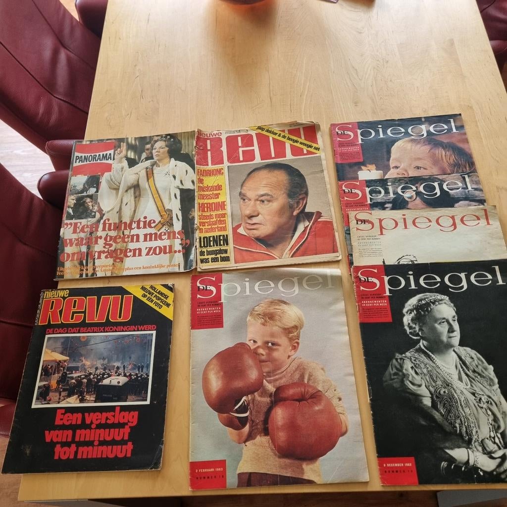 Vintage Tijdschriften: Panorama, Nieuwe Revu, Spiegel, Boeken, Ophalen of Verzenden, Gelezen, Gossip of Showbizz