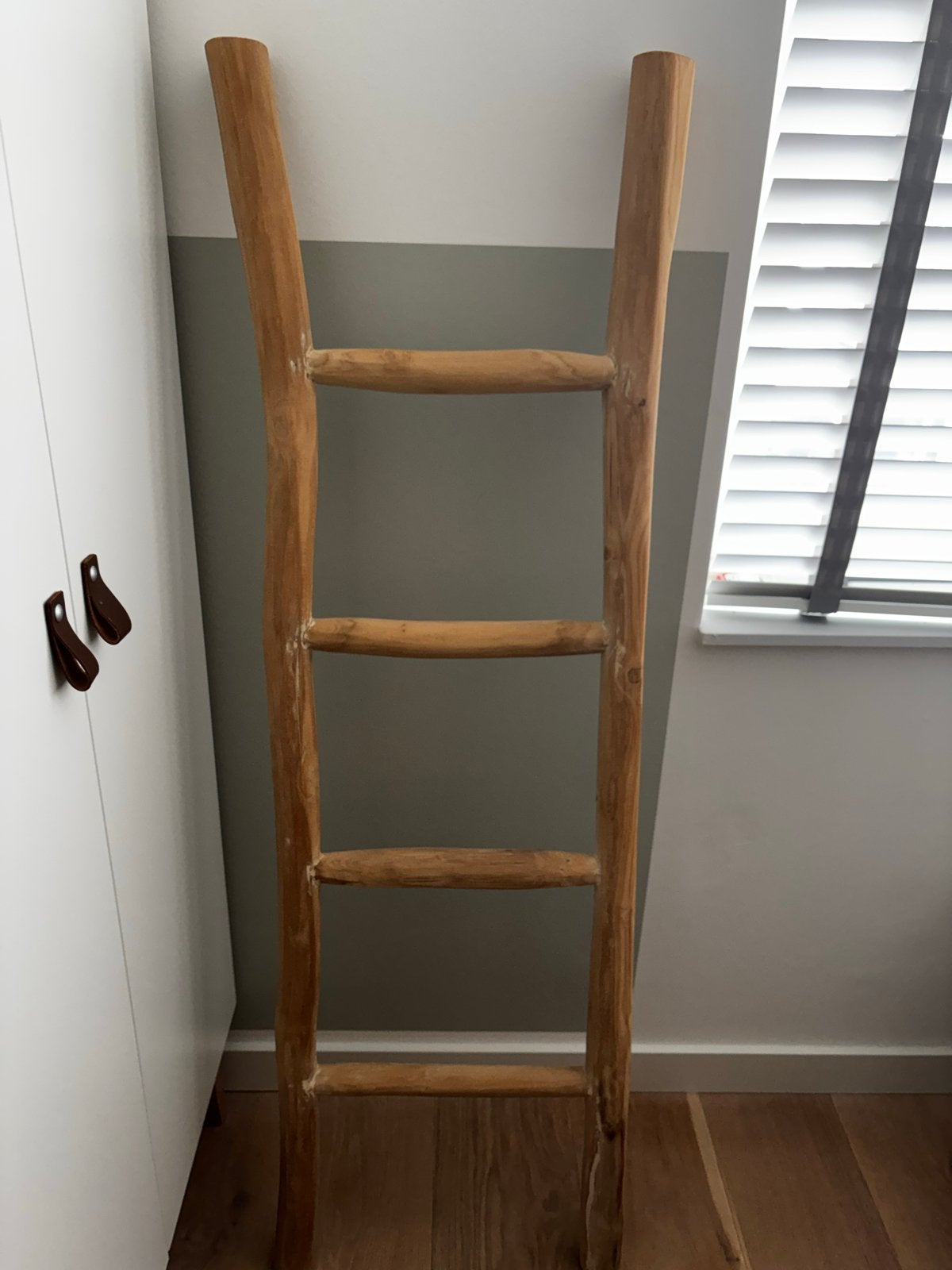 Sfeervolle Boheemse decoratieve ladder in zeer goede staat, Huis en Inrichting, Woonaccessoires | Overige, Hout, Beige, Boho, Ophalen of Verzenden