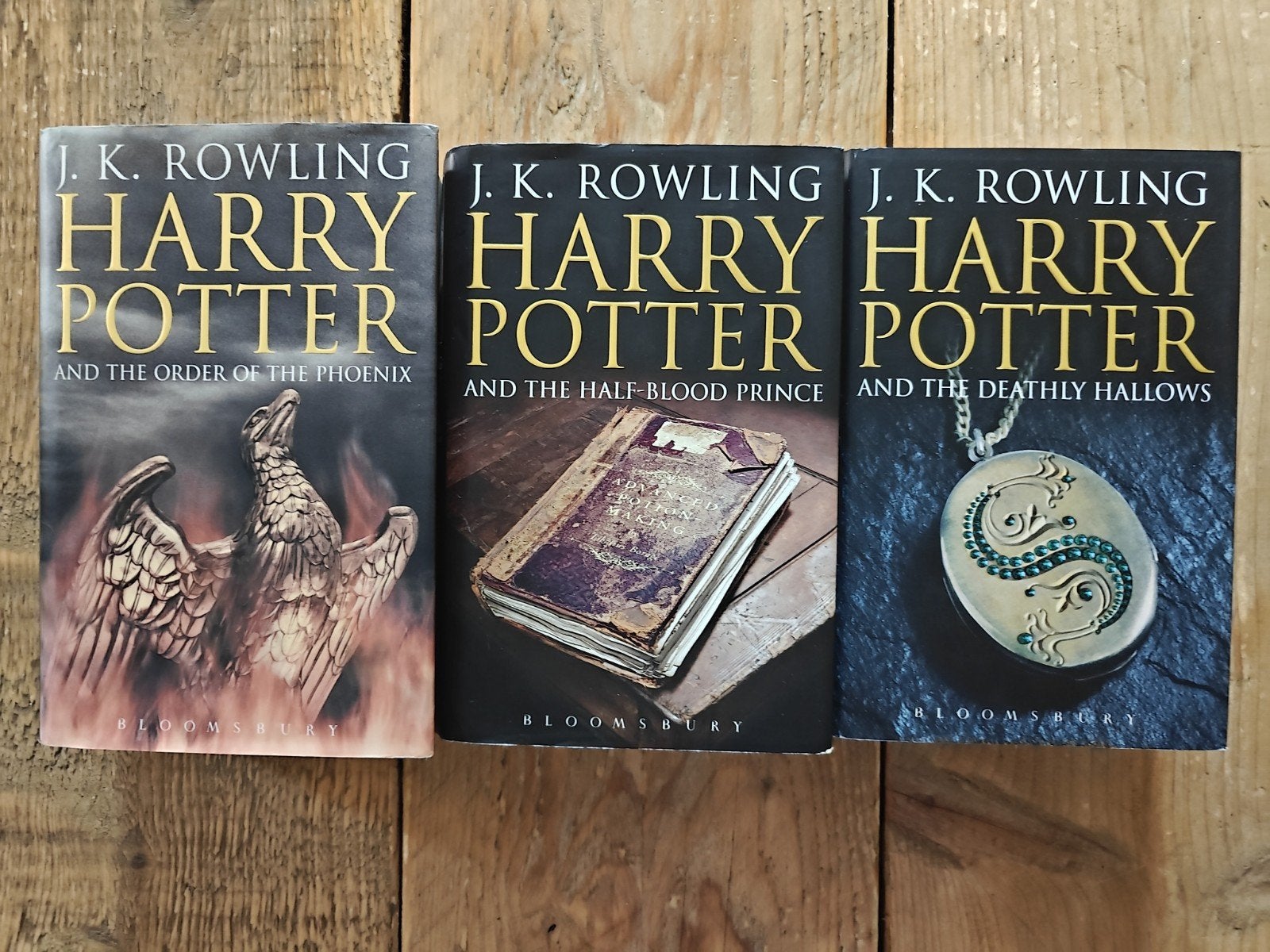 3 Engelse Harry Potter boeken.  Hardcover.