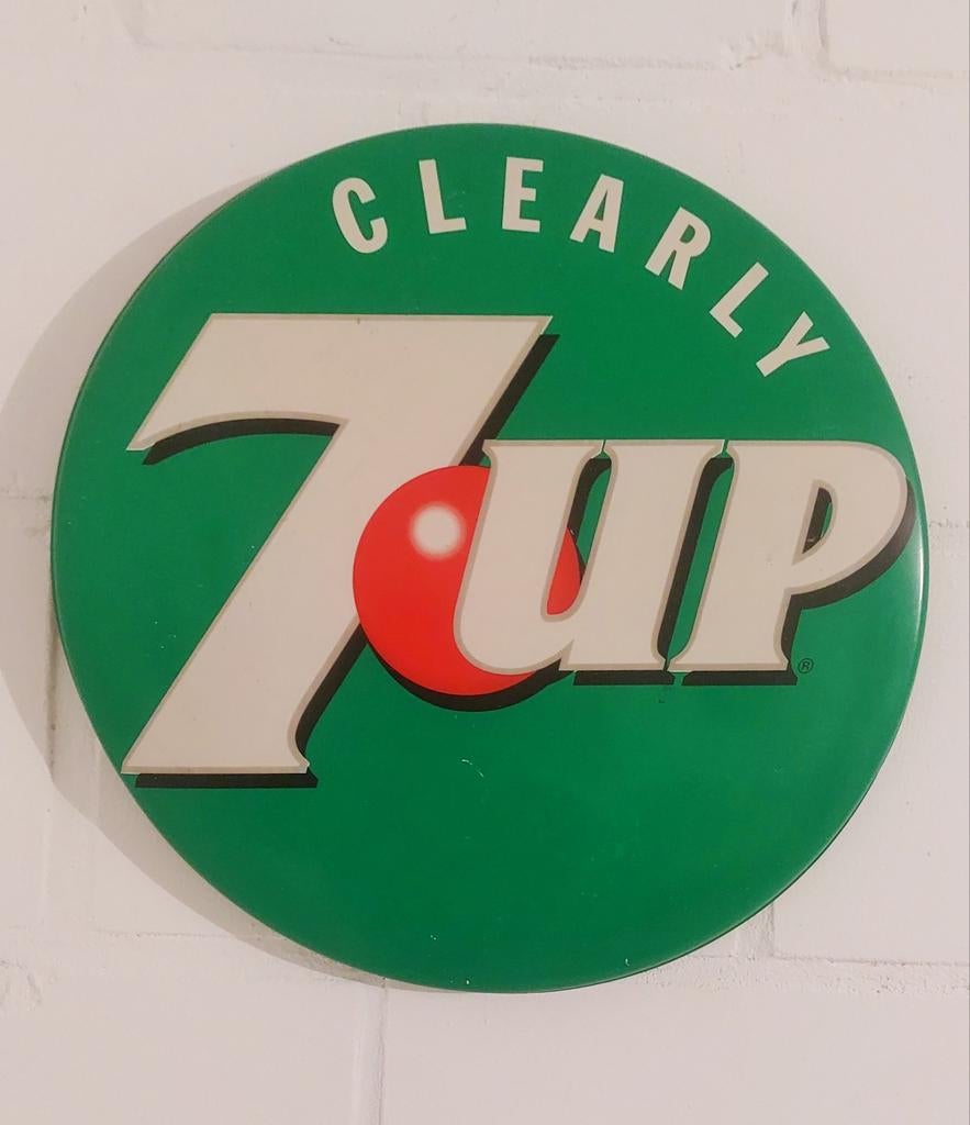 7up limonade oud reclame bord, Ophalen of Verzenden, Gebruikt, Reclamebord
