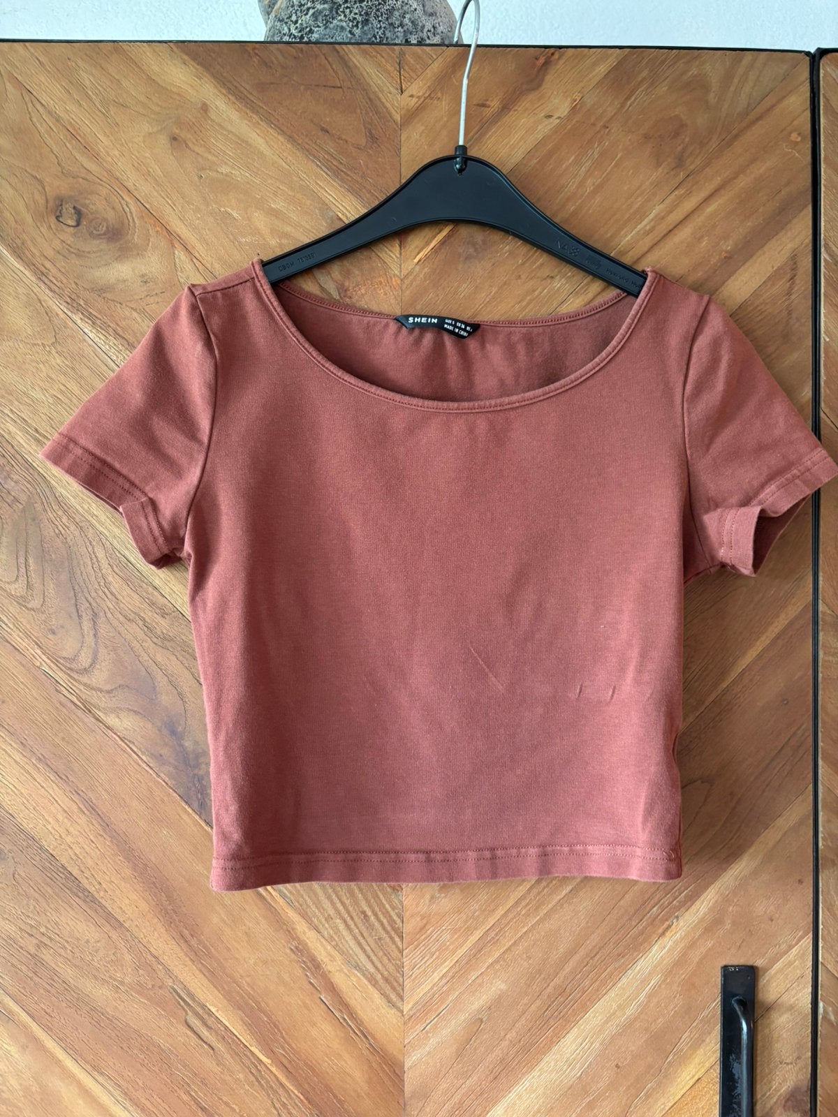Nieuw! Mooie Korte top van Shein. Maat S, Bruin, Nieuw, Ophalen of Verzenden, Korte mouw