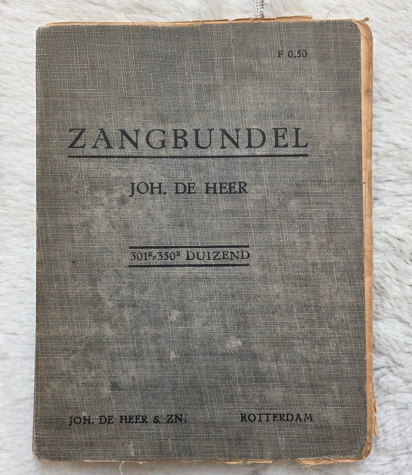Oude Zangbundel Joh. de Heer & Zn. Rotterdam, Ophalen of Verzenden, Gelezen, Algemeen, Joh. de Heer