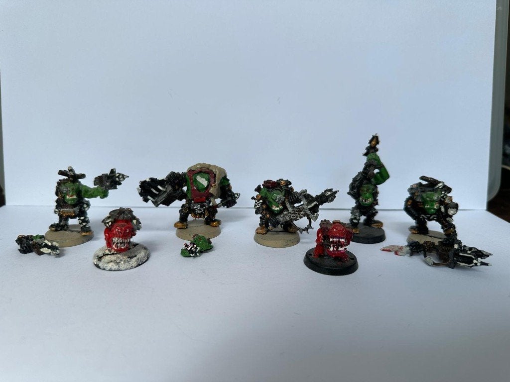 Warhammer 40K Orks Tankbustas + Bomb Squigs Metaal, Figuurtje(s), Ophalen of Verzenden, Geverfd, Warhammer 40000