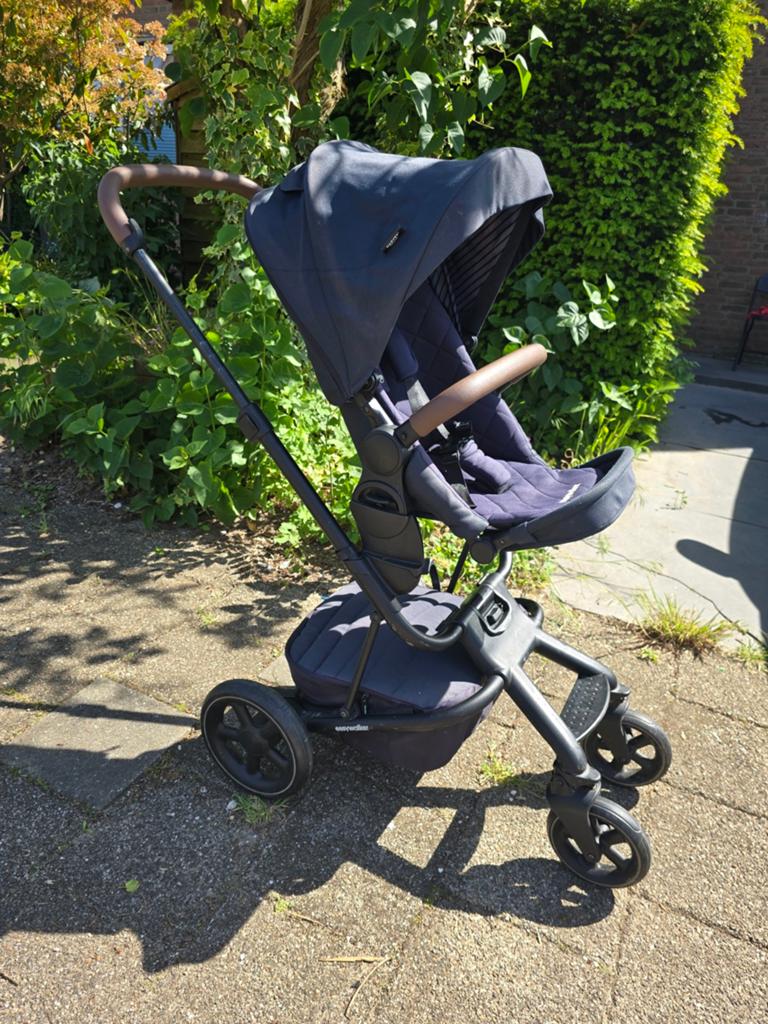 Easywalker Harvey2 Premium complete set donkerblauw, Gebruikt, Combiwagen, Verstelbare duwstang, Ophalen