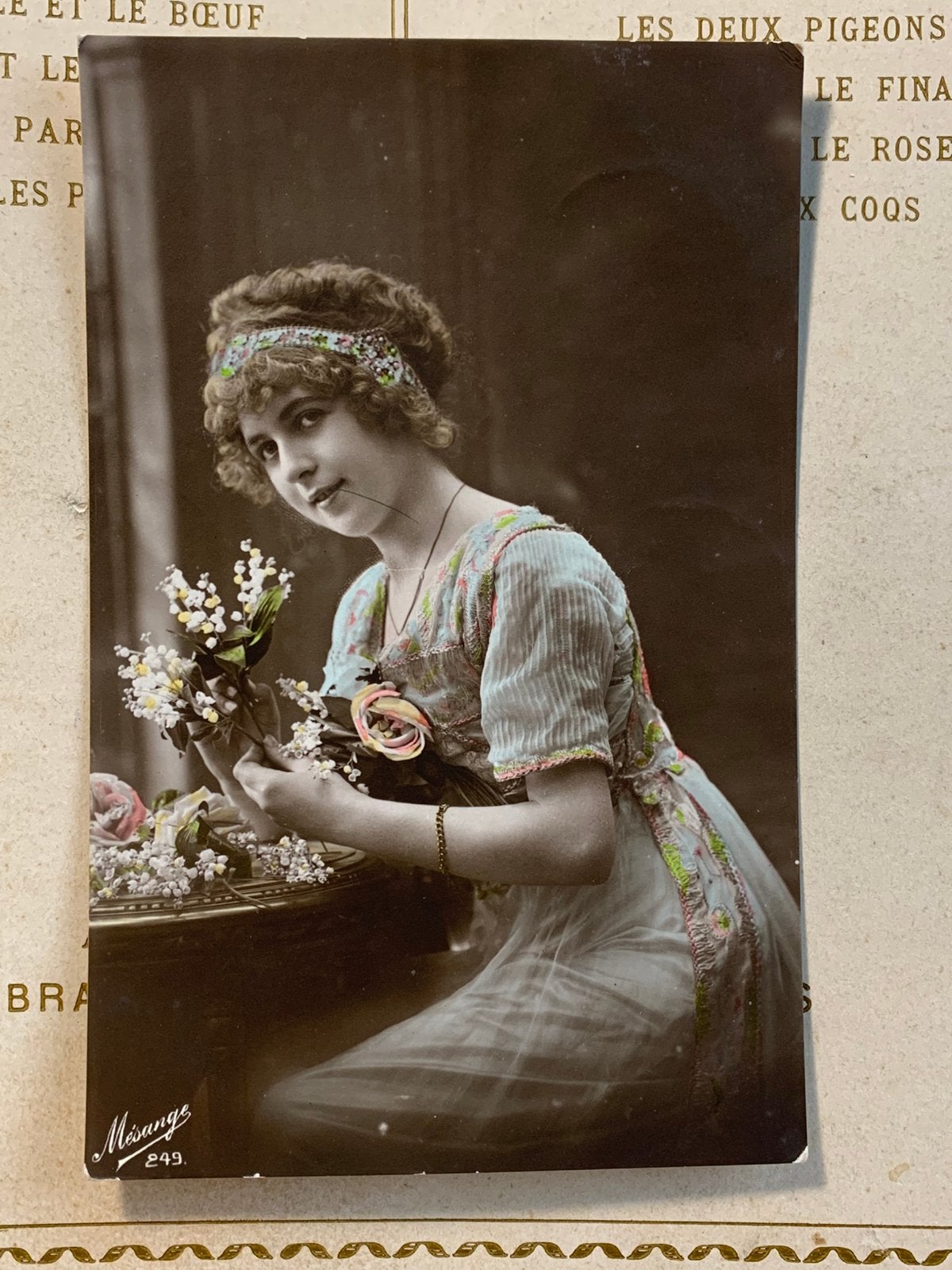 1915 Dame, rozen, Lelietjes-Van-Dalen (MB), Ophalen of Verzenden, Voor 1920, Gelopen, Overige thema's