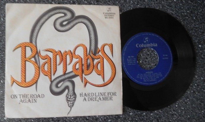 Barrabas - on the road again (vanaf € 1,75), Ophalen of Verzenden, Zo goed als nieuw, 7 inch, Pop