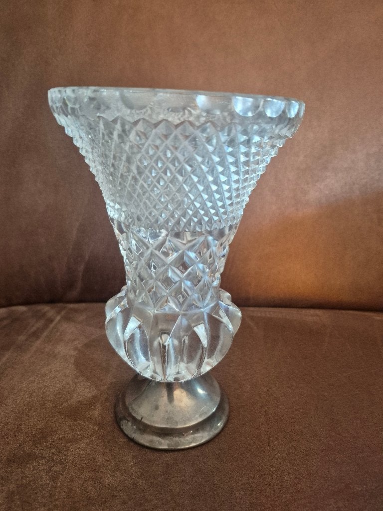 Vintage Geslepen Kristallen Kelkvaas / Trofeevaas (3 stuks), Ophalen of Verzenden