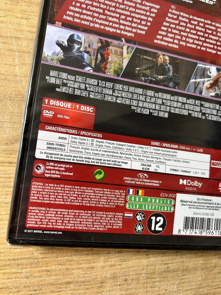 NIEUW | DVD Black Widow Marvel Origineel NL, Cd's en Dvd's, Dvd's | Actie, Vanaf 16 jaar, Ophalen of Verzenden, Nieuw in verpakking