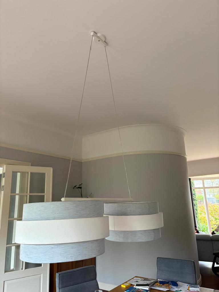 Mooie grote lampenkappen, Huis en Inrichting, Lampen | Lampenkappen, Ophalen, Gebruikt, Wit, Rond