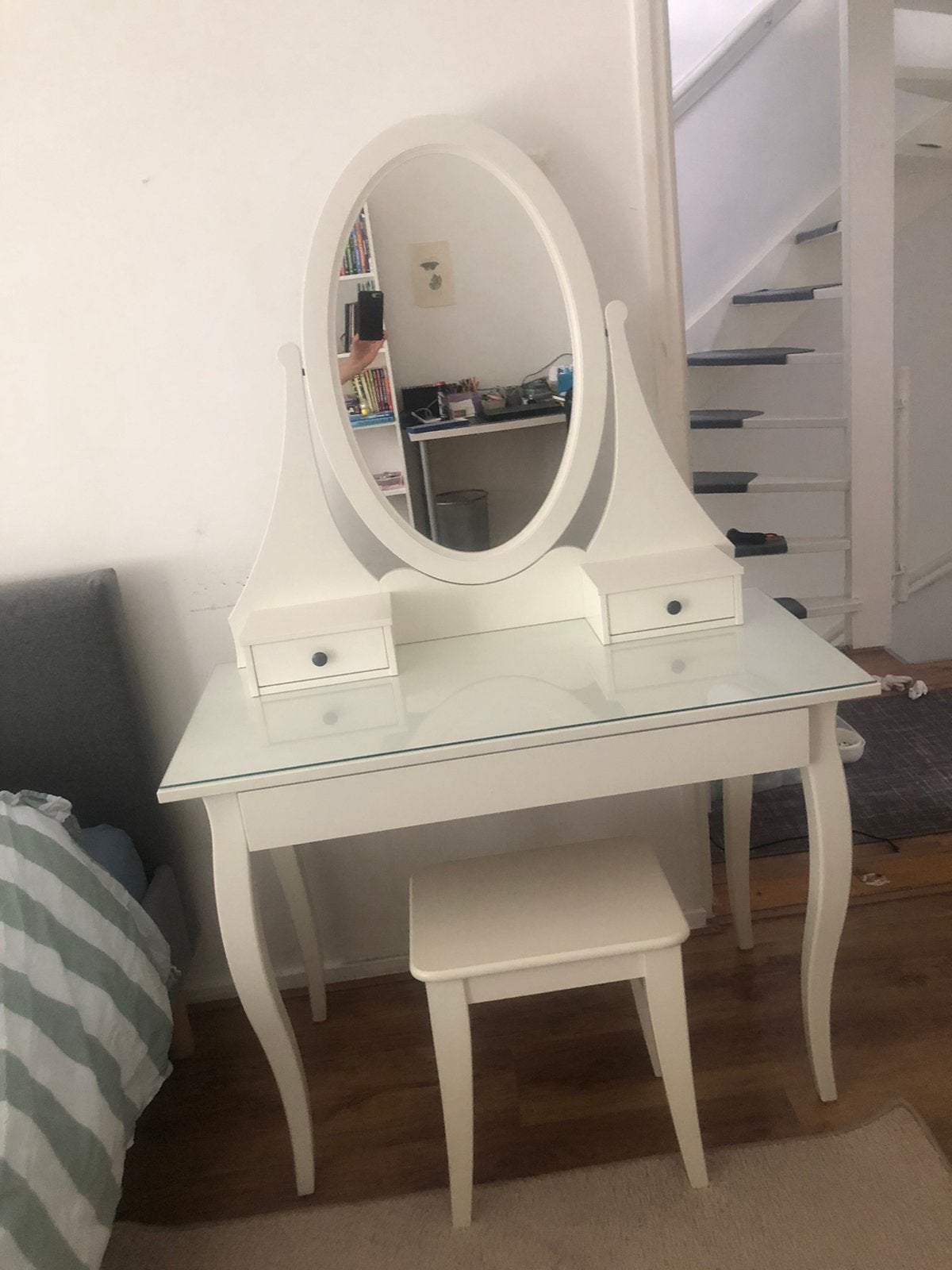 Ikea Hemnes kaptafel, Huis en Inrichting, Ophalen, Zo goed als nieuw, 50 tot 100 cm, Minder dan 100 cm