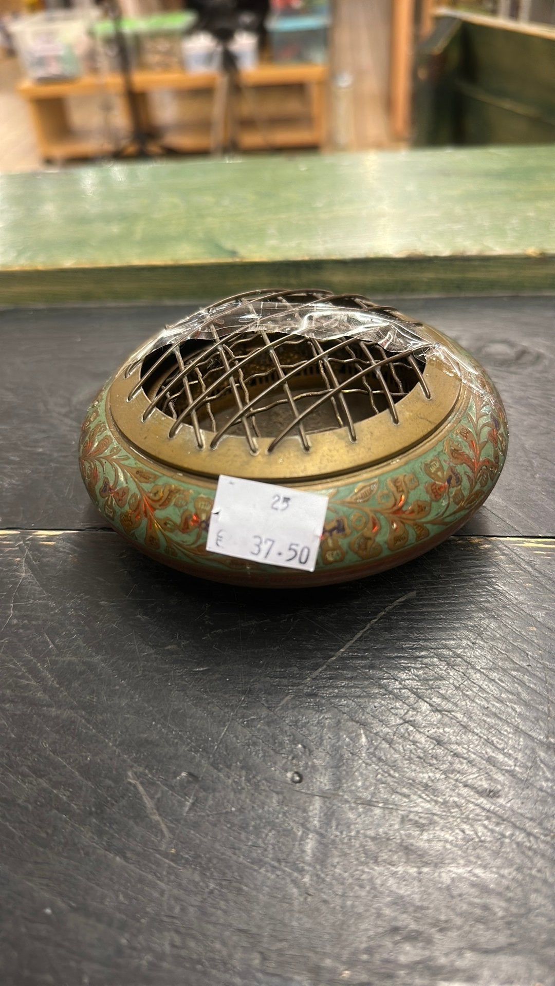 Vintage koperen wierookbrander uit India, Ophalen