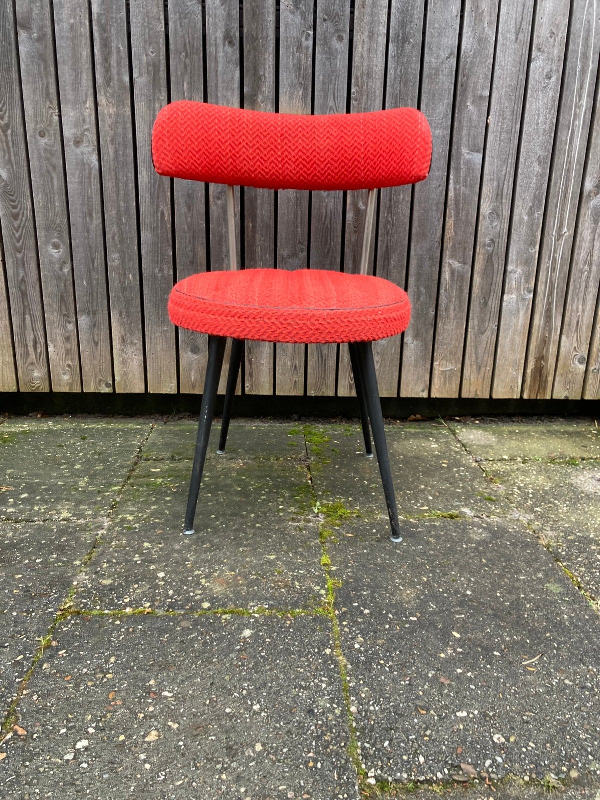 Vintage rode stoel jaren 60-70, Antiek en Kunst, Ophalen