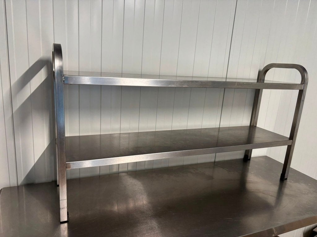 RVS Etagère / Opzetrek / Opbouwrek Horeca – 2 Etages, Ophalen, -, -, Zo goed als nieuw