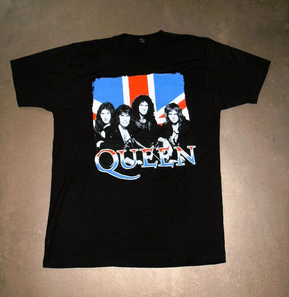 Queen T-Shirt, Kleding | Dames, T-shirts, Zo goed als nieuw, Maat 42/44 (L), Zwart, Korte mouw, Ophalen of Verzenden
