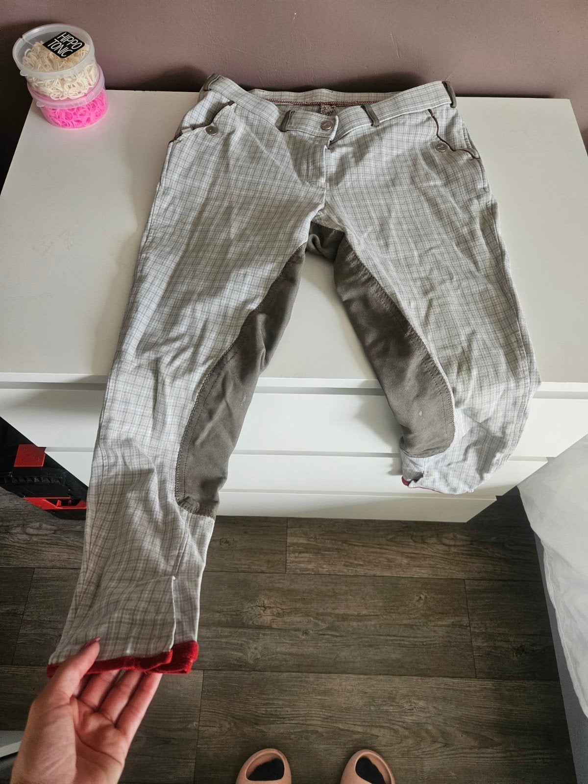 Dames rijbroek maat 42 (valt kleiner), Gebruikt, Dressuur, XL, Met grip