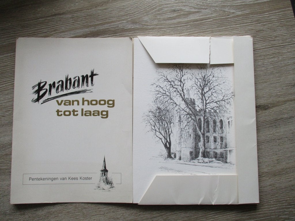 Brabant van hoog tot laag. Pentekeningen van Kees Koster, Ophalen of Verzenden, Gelezen