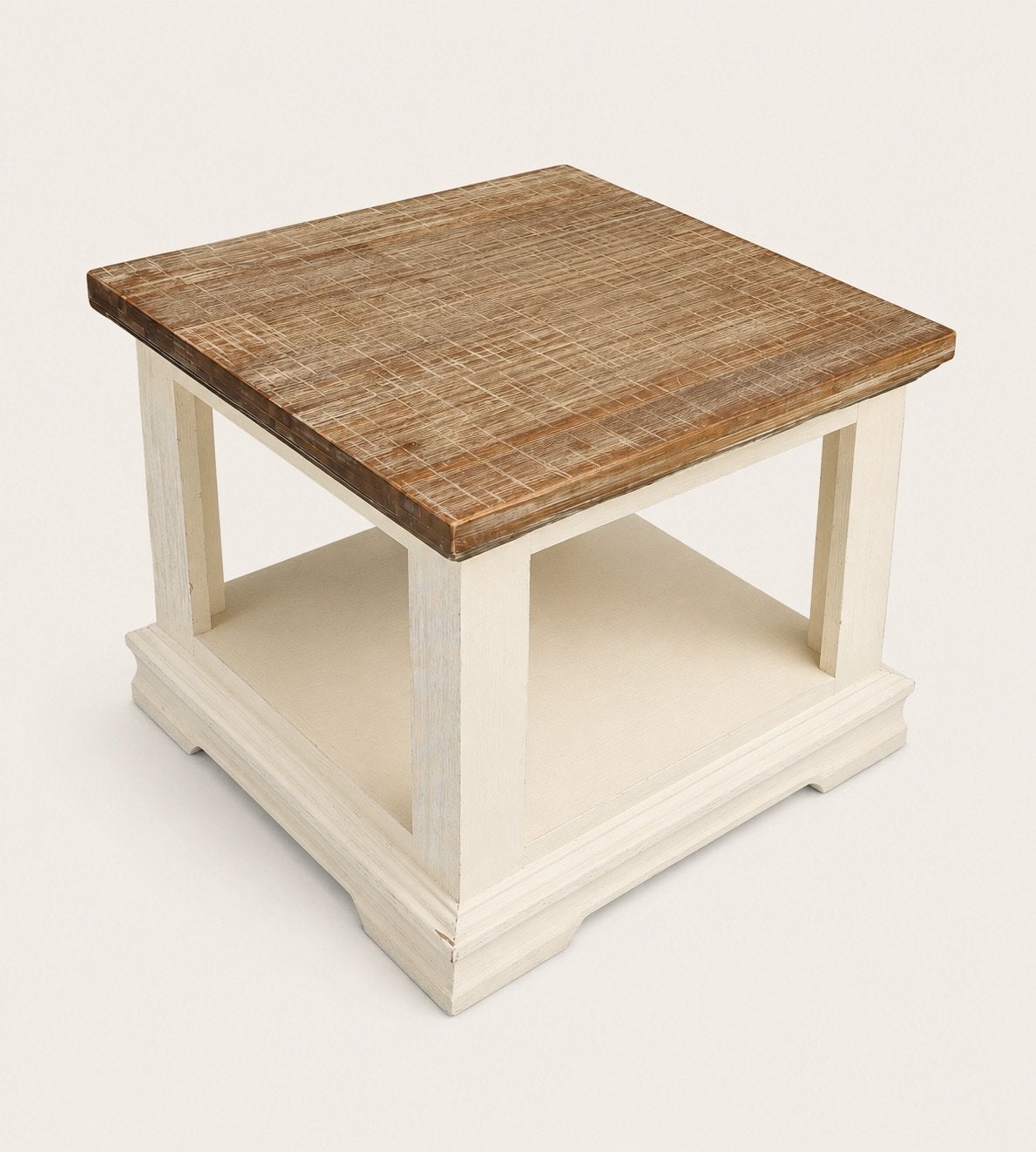Landelijk salon tafel en tv meubel set, Ophalen, Zo goed als nieuw, Rechthoekig, 50 tot 100 cm