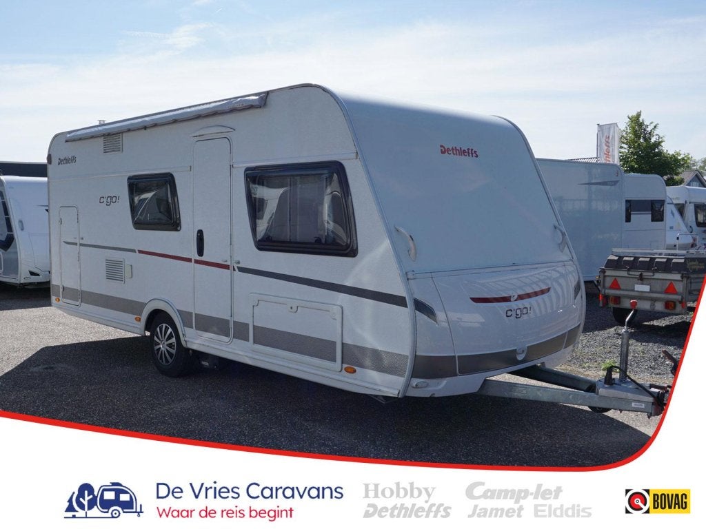 Dethleffs C'Go 495 QSK Stapelbed, Mover, Luifel, Schokbreker, Bedrijf, Treinzit, Dwarsbed