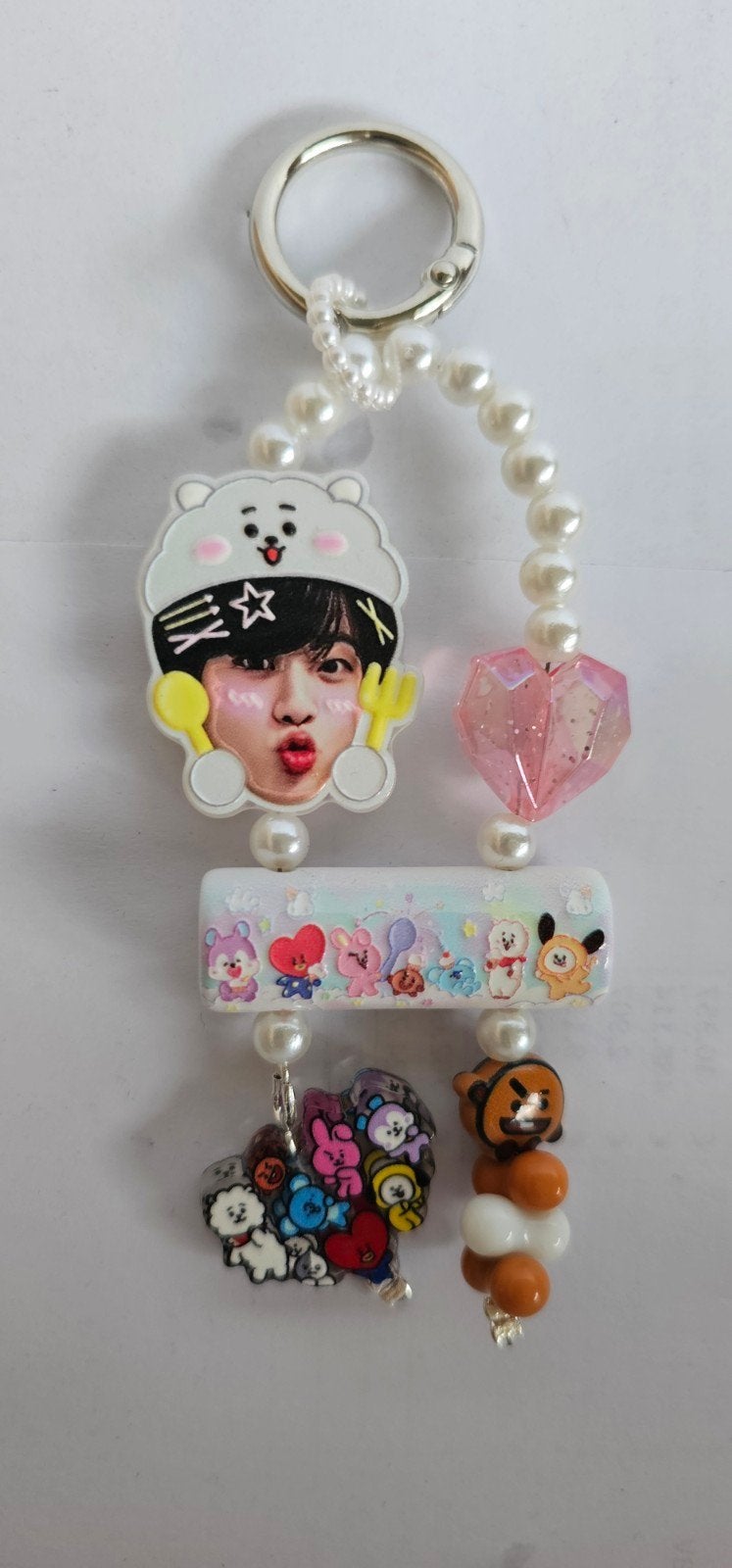 BTS K-Pop Sleutelhanger met Jin en BT21 figuren, Ophalen of Verzenden, Nieuw, Merk
