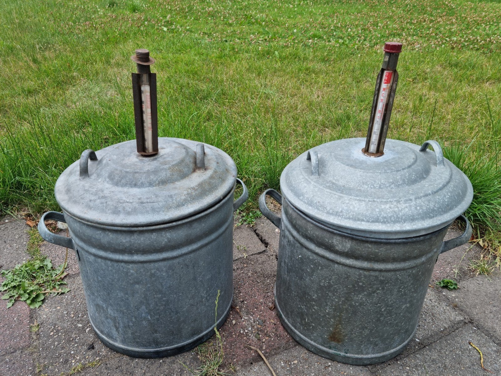 Zeer complete antieke zinken weckketels ! Weck wecken zink, Ophalen of Verzenden