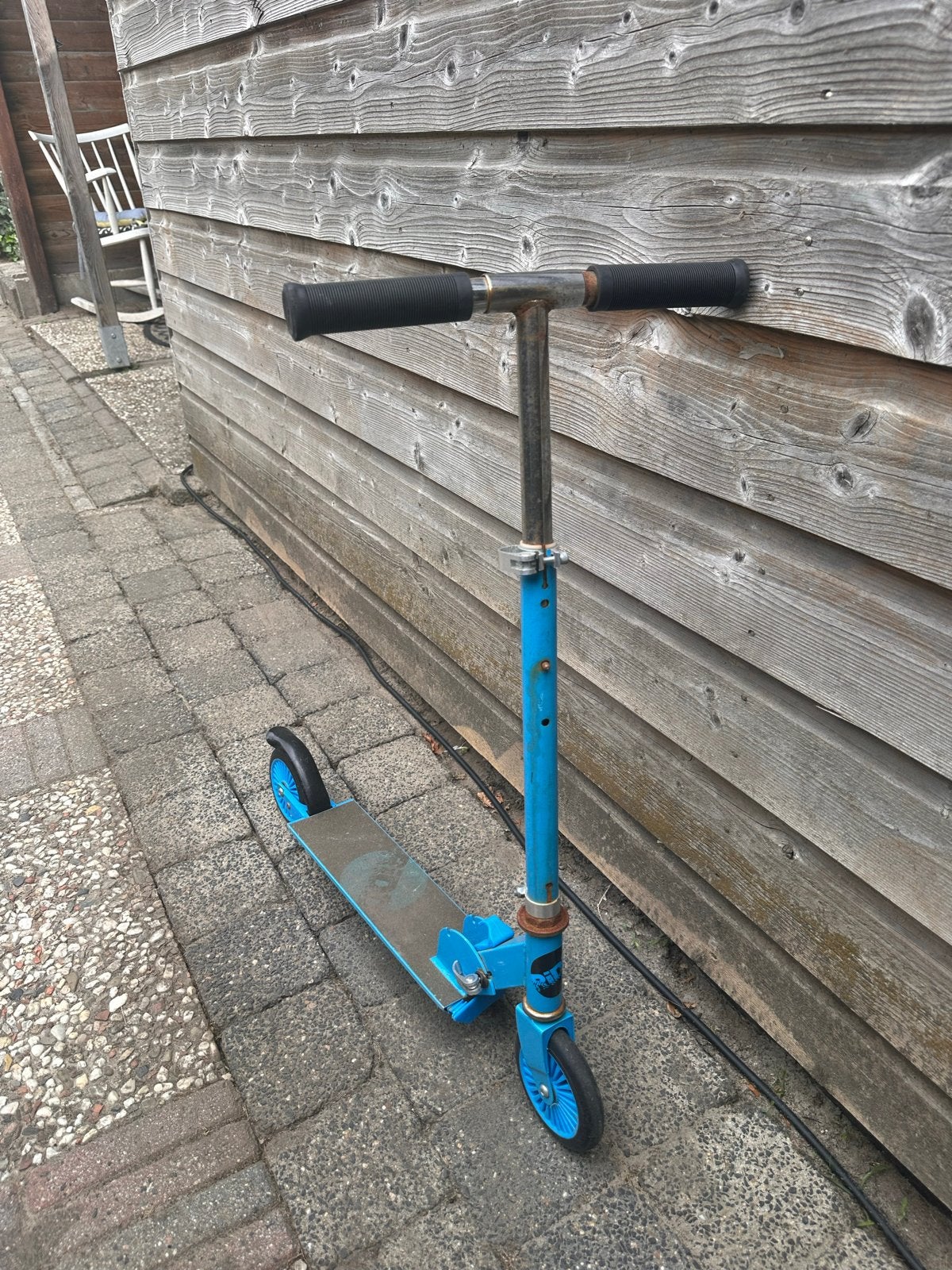 Gratis blauwe step - Gebruikt, maar functioneel, Fietsen en Brommers, Steps, Ophalen, Gebruikt, Gewone step
