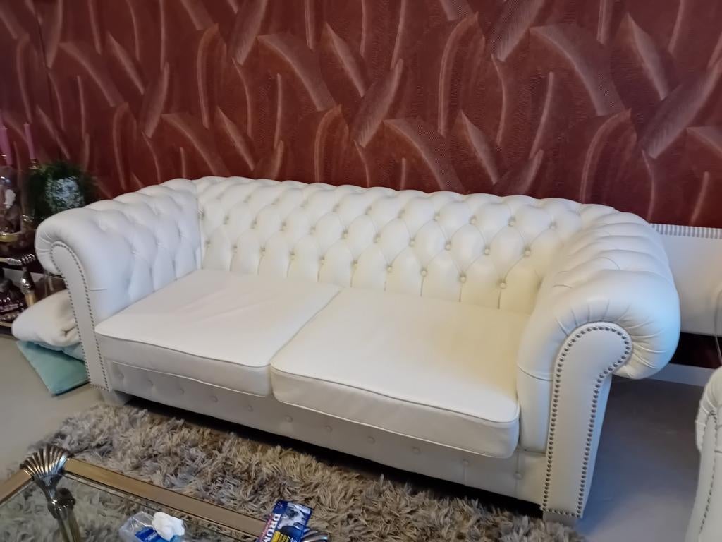 2 zits bank met fauteul, Ophalen, Gebruikt, 75 tot 100 cm, Vierpersoons of meer
